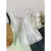 ราคา เสื้อชั้นใน เรียบหรู สีขาว แต่งลูกไม้ เสื้อคอวี แขนสั้น ชายระบาย เหมาะสำหรับฤดูใบไม้ผลิ/ฤดูร้อน แฟชั่นสตรี เสื้อสงกรานต์ ผู้หญิง เสื้อ ระดับ ซ้อ คน อวบ (1731986862043006511)