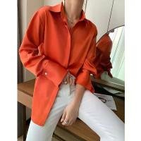 ราคา Karfely / Dark Night Gloss!เสื้อเชิ้ต ผ้าซาติน ไททาเทเนียม แขนยาว หนัก สองด้าน ผ้าซาติน (1730884924794833745)