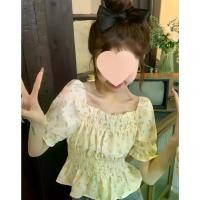 ราคา เสื้อเชิ้ต แขนสั้นพัฟลายดอกไม้ สไตล์วินเทจ สำหรับผู้หญิง ใส่หน้าร้อน สไตล์ฝรั่งเศส หวานและเก๋ไก๋ เอวแน่น ดีไซน์สวย คอเหลี่ยม ลายดอกทานตะวัน Women Clothing (1730262843312212657)