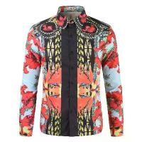 ราคา เสื้อเชิ้ต ลายดอกไม้ แขนสั้น สำหรับผู้ชาย เสื้อเชิ้ตแขนยาว เสื้อเชิ้ตพิมพ์ลาย Clothing Man (1730307373316344153)