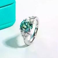 ราคา แหวนหมั้น AnuJewel, 3ct รอบตัด, สีฟ้าและสีเขียว, เงินรมควันหล่อ, ชุบทอง 18K, แหวนแต่งงานสุดหรู, ขายส่ง, เครื่องประดับ, [iejin] แหวน พลอย ครึ่ง สลึง (1731844973097092834)