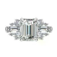 ราคา แหวนเงินแท้ S925 ของแท้ 100% มรกตเจียระไน Moissanite, 8x10mm, ใบรับรอง GRA, ผ่านการทดสอบเพชร, สำหรับผู้หญิง, เหมาะสำหรับคนรัก, ของขวัญหมั้นแต่งงาน, เครื่องประดับ แหวน พลอย ครึ่ง สลึง เครือเขาหลง (1731