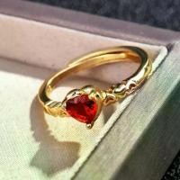 ราคา แหวนเพชรสีแดง รูปหัวใจ สไตล์ใหม่ ชุบทอง แหวนเปิด สไตล์อิน สด แหวน พลอย ครึ่ง สลึง เครือเขาหลง (1731888601810765538)