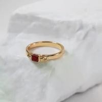 ราคา แหวนย้อนยุค เพชรแดง สำหรับผู้หญิง ชุบทอง 18K ฝัง เรียบง่าย ทันสมัย หวาน สี่เหลี่ยมเล็ก เครื่องประดับหยกแดง แหวน พลอย ครึ่ง สลึง เครือเขาหลง (1731898740210960098)