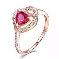 ราคา แหวนรูปหัวใจ, หินเพชรสี, เพชรเต็ม 18K ชุบโรสโกลด์, แหวนทับทิมเปิด, แหวนเพชรคริสตัล แหวน พลอย ครึ่ง สลึง เครือเขาหลง (1731898785795835618)
