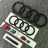 ราคา โลโก้ฝากระโปรงหน้ารถยนต์, วัสดุ ABS, สีดำ, 2 ชิ้น, โลโก้ 4 แหวน, สติ๊กเกอร์ป้ายท้ายรถด้านหลัง, เหมาะสำหรับ AUDI S3 2010-2020, 2P S3 1P Audi Sport Car Sticker รถจักร (1730921323308682229)