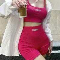 ราคา ชุดกีฬา เสื้อชั้นใน เรียบง่าย ทรงสลิมฟิต สั้น สาวฮอต ทรงสลิมฟิต ลำลอง บอดี้คอน รัดรูป เหมาะสำหรับฤดูร้อน โยคะ และฟิตเนส (1731980726922217255)