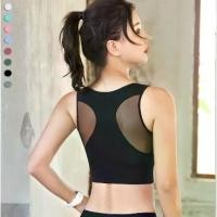 ราคา [Tiktok] (มีคูปองลดเพิ่ม20บาท) สปอร์ตบราออกกำลังกาย Sport Bra โยคะ/ฟิตเนส ซีทรูด้านหลัง มีฟองน้ำ (1731224767545902085)