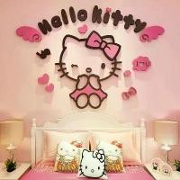 ราคา สติ๊กเกอร์ติดผนังอะคริลิค 3D ธีมอนิเมะการ์ตูน Hello Kitty ตกแต่งผนัง เหมาะสำหรับเตียงข้างเตียง ห้องนอน ห้องเด็ก โรงเรียน และพื้นหลัง dream catcher ทนความชื้น เงิน ยาว 50 ซม. กระ (1732055598799029852)