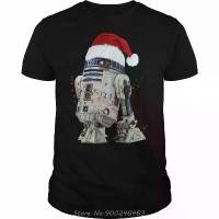 ราคา 【WOMINI】สไตล์ใหม่ 2025 มีสินค้า 【Fashion】 Star R2D2 Christmas Led Light Wars T Shirt Merry Christmas Black 100% Cotton T-shirt Funny Men Tshirt Oversized Tees (จัดส่งตลอด 24 ชั่ว (1731808869290313638)