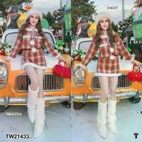 ราคา Garden Clothes ชุดเซ็ท SET 2 ชิ้น เสื้อแขนยาวกระดุมหน้า + กระโปรงสั้นมีซับกางเกง .. สีแดง (1732218734380747455)