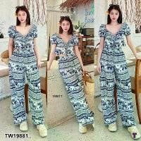 ราคา Garden Clothes ชุดเซ็ท SET 2 ชิ้น เสื้อแขนตุ๊กตา + กางเกงขายาว .. สีกรมท่า (1732218726268766911)