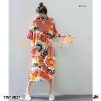 ราคา Garden Clothes ชุดเดรส เดรสยาว คอวี แขน3ส่วน .. สีส้มอิฐ (1732218713255938751)