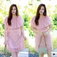 ราคา Garden Clothes ชุดเดรส DRESS #สาวอวบ เดรสลูกไม้ สีชมพู (1732225613126142655)