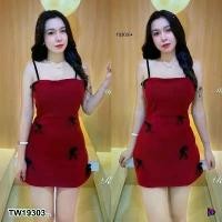 ราคา Garden Clothes ชุดเดรส เดรสสั้น แต่งโบว สายเดี่ยว .. สีแดง (1732225614904789695)