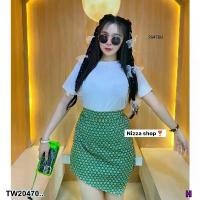 ราคา Garden Clothes ชุดเซ็ท SET 2 ชิ้น เสื้อยืดสีขาว + กระโปรงผ้าถุง .. สีเขียว (1732218765982534335)