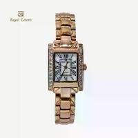 ราคา นาฬิกาข้อมือผู้หญิงเล็กๆกันน้ำ ล้อมเพชร แบรนด์เนมแท้ Royal Crown รุ่น 6306 - Vayo Jewelry (1729826612106135973)