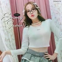 ราคา FLAT2112 FF0904 : EMMY SNOW CROPPED T-SHIRT เสื้อครอป เสื้อแขนยาว เสื้อคอกลอม เสื้อครอปแขนยาว (1731187479811819065)