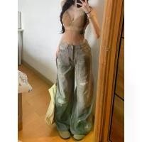 ราคา กางเกงยีนส์ขากว้างเอวสูงย้อนยุคอเมริกัน, Unisex, สำหรับผู้หญิง, ทรงหลวมและกระชับสัดส่วน, กางเกงขายาวถึงพื้น, ไซส์เล็ก กางเกง คาร์โก้ กระบอก กางเกงยีนส์ ทรงเอ hara pinion denim (1731728865362805801)