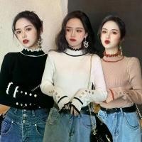 ราคา KOKO#คริสต์มาส เสื้อไหมพรมแขนยาวแฟชั่นผู้หญิง เสื้อยืดสีดำคอเต่าครึ่งตัว ทรงเข้ารูป#x603 สไตล์การระเบิด (1732205335140533289)