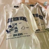 ราคา เสื้อยืด พิมพ์ลาย เด็กน้อย เบสบอล การ์ตูน แขนสั้น สไตล์ญี่ปุ่น ย้อนยุค วินเทจ อเมริกัน ลำลอง แบรนด์อินเทรนด์ เหมาะสำหรับคู่รัก สงกรานต์ ชุด จั้มสูท ขา สั้น ผู้ หญิง สูท สามเหลี่ยม (1731754502762104034