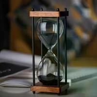 ราคา นาฬิกาจับเวลาขนาดใหญ่ 30 นาที พร้อมกรอบไม้ นาฬิกาทรายตกแต่ง เหมาะสำหรับการทำสมาธิ ผ่อนคลาย และโฟกัส เหมาะสำหรับบ้าน สำนักงาน หรือกิจกรรม เครื่องมือผ่อนคลายสำนักงาน สง่างาม และทนทาน หุ่น นาฬืกา ทราย (1
