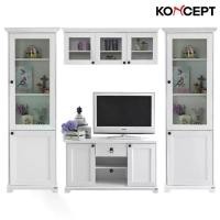 ราคา Koncept Furniture ชุดวางทีวีและตู้โชว์ ขนาด 240 ซม. รุ่น Melona สีขาว (1729579980382701818)