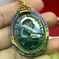 ราคา กรอบเงินแท้ 90% ทรงไข่ ขนาด 2.7 แกะลาย ลงยา สีน้ำเงิน ชุบทอง (1729875425000524137)