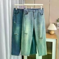 ราคา กางเกงยีนส์ทรงบางแฟชั่นฤดูร้อนใหม่สำหรับผู้หญิงอวบ, พลัสไซส์ (100 กก.), กางเกงครอปลำลอง, 4399 กางเกง ลาย ทหาร เสื้อ ผ้า สาว อวบอ้วน byminny (1731703437588989947)