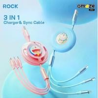 ราคา [Rock] สายชาร์จ Doraemon 3In1 Charge & Sync Cable | ลิขสิทธิ์แท้ พร้อมส่ง (1731667877929190415)