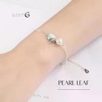 ราคา GLAMORสร้อยข้อมือมุก Pearl Leaf สร้อยข้อมือมุก เรียกทรัพย์ สร้อยข้อมือเงินแท้ กําไลข้อมือไข่มุกขาว COD (1731898148978000909)