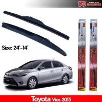 ราคา [พร้อมส่ง] ที่ปัดน้ำฝน ใบปัดน้ำฝน ซิลิโคน ตรงรุ่น Toyota Vios 2013-2016 ไซส์ 24-14 ยี่ห้อ Diamond กล่องแดง (1731484404206896248)