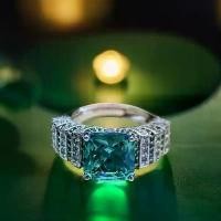 ราคา แหวนทาวเวอร์เพชร Palaiba, Diamond Town, Henan Shangqiu, สีเขียวน้ำทะเลสาบ, เพชรคาร์บอนแหวนเพทายเปิด-ปลาย, สีเขียว (1730610066786454138)