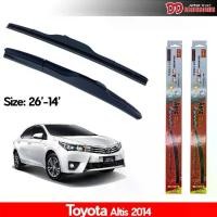 ราคา ที่ปัดน้ำฝน ใบปัดน้ำฝน ซิลิโคน ตรงรุ่น Toyota Altis 2014-2020 ไซส์ 26-14 ยี่ห้อ Diamond กล่องแดง (1731655920360719366)