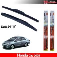 ราคา ที่ปัดน้ำฝน ใบปัดน้ำฝน ซิลิโคน ตรงรุ่น Honda City 2003 , City ZX ไซส์ 24-14 ยี่ห้อ Diamond กล่องแดง (1731655895686219579)