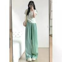 ราคา กางเกงยางมะตอยผ้าไหมน้ำแข็งขี้เกียจใหม่สำหรับผู้หญิงขากว้างผ้าม่านบางกางเกงซับลมสบายๆอเนกประสงค์ purple jeans กางเกง วาสนา กางเกง เจเจ ขายาว solasta กางเกง กางเกง พี่พีท ส (1732024732709718901)