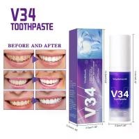 ราคา ยาสีฟันฟอกสีฟันสีม่วง V34 มูสโฟมยาสีฟัน Purple Smilekit ยาสีฟันฟอกสีฟัน ดูแลฟัน ทำความสะอาดสิ่งสกปรกบนฟัน เพื่อขจัดฟันเหลืองให้ขาวกระจ่างใส ฟอกสีฟันด้วยความเร็วสูง (1731978250926392524)