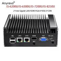 ราคา คอมพิวเตอร์อุตสาหกรรม, ไม่มีพัดลม, มินิพีซี, Intel Core i5-6200U, i5-7200U, I5-8250U, 2 x COM RS232/RS485 พอร์ตอนุกรม, DDR4 2 x Gigabit LAN, VGA HDMI, Windows 11 pro (1731944525002081391)