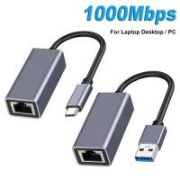 ราคา อะแดปเตอร์ Ethernet, 1000mbps, USB 3.0 Type C ถึง RJ45, การ์ดเครือข่าย, สำหรับพีซี, Windows XP, 7, 8, 10, Android, สาย Lan อินเทอร์เน็ต USB (1731387148710544396)