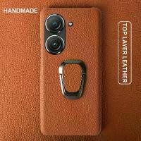 ราคา เคสโทรศัพท์, สำหรับ Asus Zenfone 10, ทำด้วยมือ, ทำจากหนังแท้, สำหรับ Asus Zenfone9, เคสหลังป้องกัน, พร้อมที่วางขาตั้ง (1732045364213024385)