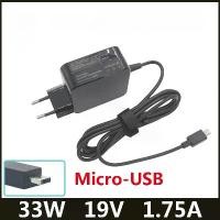 ราคา อะแดปเตอร์แล็ปท็อป Micro-USB AC, 19V 1.75A, 33W, สำหรับ Asus Eeebook X205, X205T, X205TA, E202, E202SA, E205SA, EXA1206UH, Netbook (1732335110632802422)