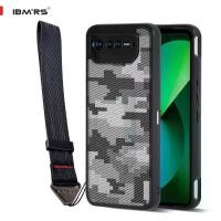 ราคา เคสโทรศัพท์มือถือ, สำหรับ Asus ROG Phone 6D, ดีไซน์ทหาร, ฝาครอบป้องกันกันกระแทก, ลายพรางสีดำ, มาพร้อมสายรัดข้อมือ, IBMRS (1730825160610253074)