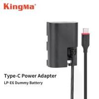 ราคา KingMa LP-E6 LP-E6NH USB Type-C อะแดปเตอร์ไฟแบตเตอรี่ Dummy สำหรับกล้อง Canon EOS R5 R6 5DS R 7D 6D 5D3 5D4 90D 80D 70D 60Da (1730914909497690384)