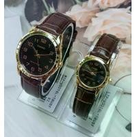 ราคา นาฬิกาคู่รัก Casioแท้ รุ่น MTP , LTP-V001GL-1B และ MTP , LTP-V001GL-9B นาฬิกาสายหนังสีน้ำตาล เรียบหรู -ของแท้ รับประกัน 1 ปีเต็ม (1729614665556396240)