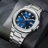 ราคา นาฬิกาควอทซ์อัตโนมัติ Swiss Nautilus สำหรับผู้ชาย สายเหล็ก ปฏิทินใหม่ เรืองแสง กันน้ำ นาฬิกาธุรกิจ premium watch นาฬิกา guessผู้ชาย seiko automatic ฟรอม ช่าง วินเทจ casio 91 แท้ สีทอง หรู submarine (1