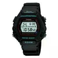 ราคา Casio Standard นาฬิกาข้อมือผู้ชาย สายเรซิ่น รุ่น DW-290,DW-290-1,DW-290-1VS - สีดำ (1729649555396659255)