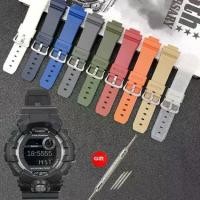 ราคา สายนาฬิกาสำรองสำหรับ Casio G-shock GBD-800 GBA-800 GMA-B800 810 GBD800 GA-800 GA800 สายนาฬิกาเรซิน กันน้ำ สายรัดข้อมือ (1732015319319938887)