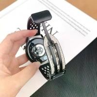 ราคา สายนาฬิกาหนังแม่เหล็กโลหะ, เข้ากันได้กับ Huawei GT4 / GT3 / PRO, Samsung Watch4 / 5, ระบายอากาศได้, การออกแบบรู, เหมาะสำหรับ Samsung และ Huawei guess watch นาฬิกา สาย หนัง cas (1731877184970917830)