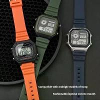 ราคา สายนาฬิกายางนูน, สำหรับ Casio G-SHOCK AQ-S810W, AE-1200, 1300, W-216H, W-735H, SGW-400, F-108WH, MRW-200H, เปลี่ยน, สายนาฬิกาเรซิน, ความกว้าง 18 มม. (1731385760646858846)