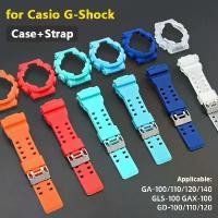 ราคา สายนาฬิกา + เคสสำหรับ Casio G-Shock GA-100/110/120/140 GD-100 GAX-100 GLS-100, สายรัดข้อมือยางซิลิโคนเคลือบด้าน, เข้ากันได้กับนาฬิกา Casio (1731452531325044019)